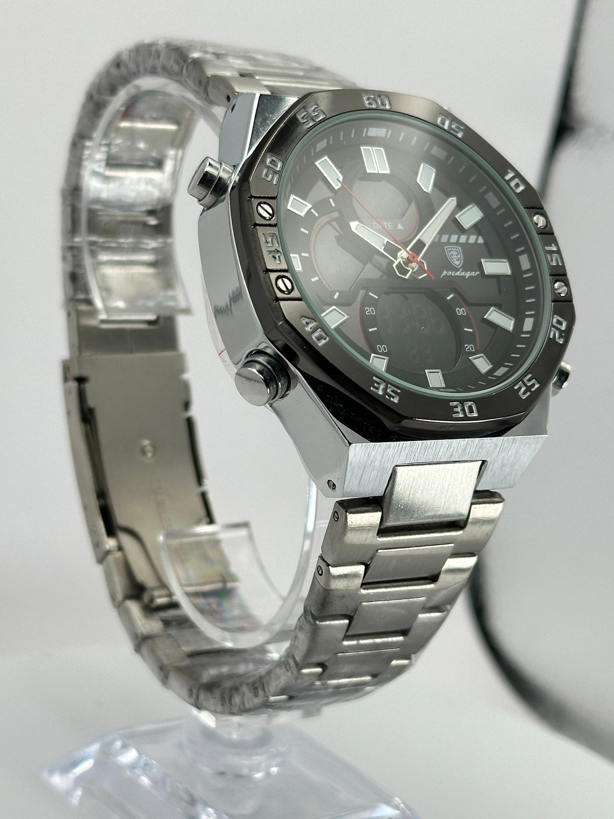 POEDAGAR E101 – Reloj Analógico-Digital Multifunción 46 mm