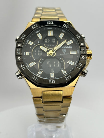 POEDAGAR E101 – Reloj Analógico-Digital Multifunción 46 mm