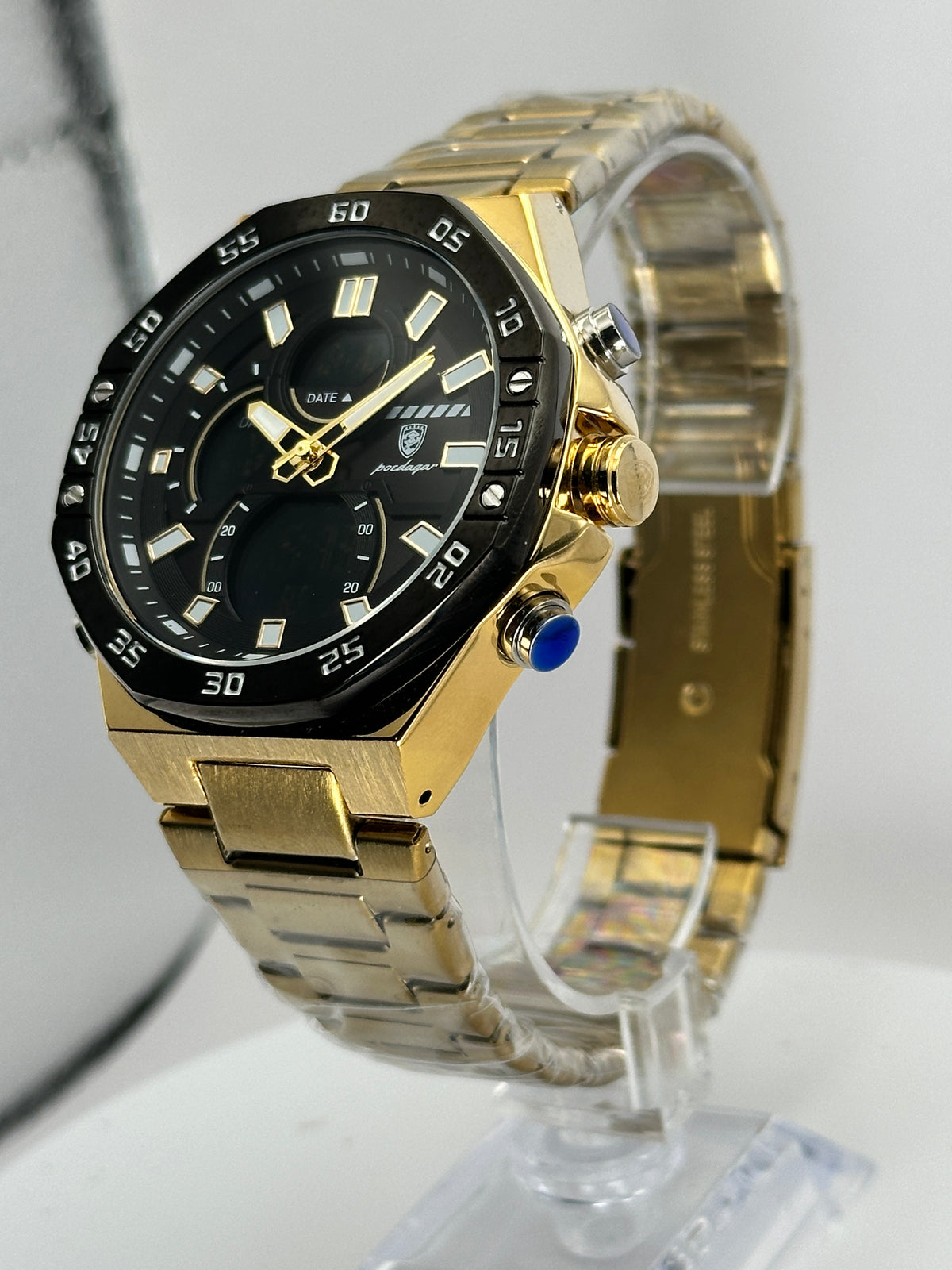 POEDAGAR E101 – Reloj Analógico-Digital Multifunción 46 mm