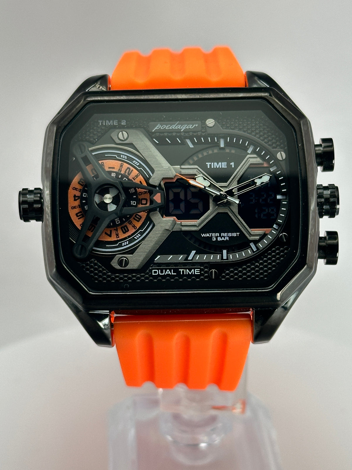 POEDAGAR E106 – Reloj Analógico-Digital Multifunción 47 mm