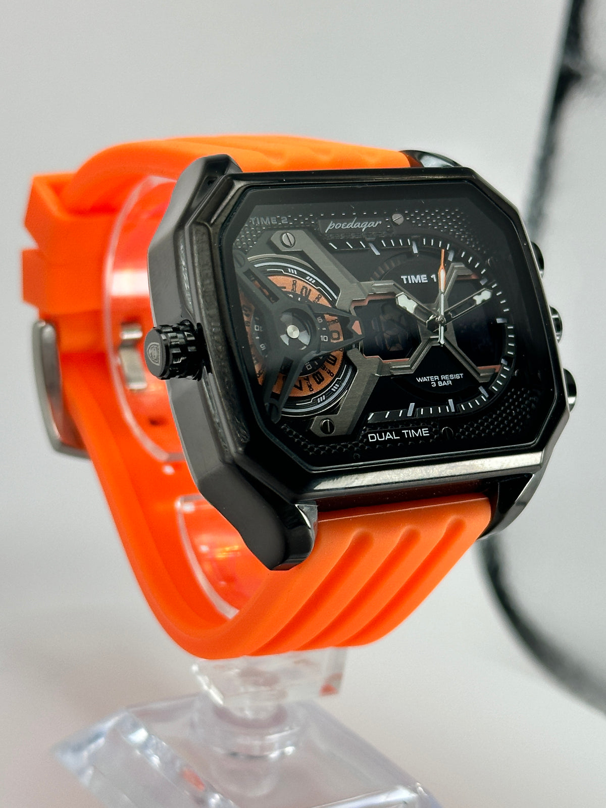 POEDAGAR E106 – Reloj Analógico-Digital Multifunción 47 mm