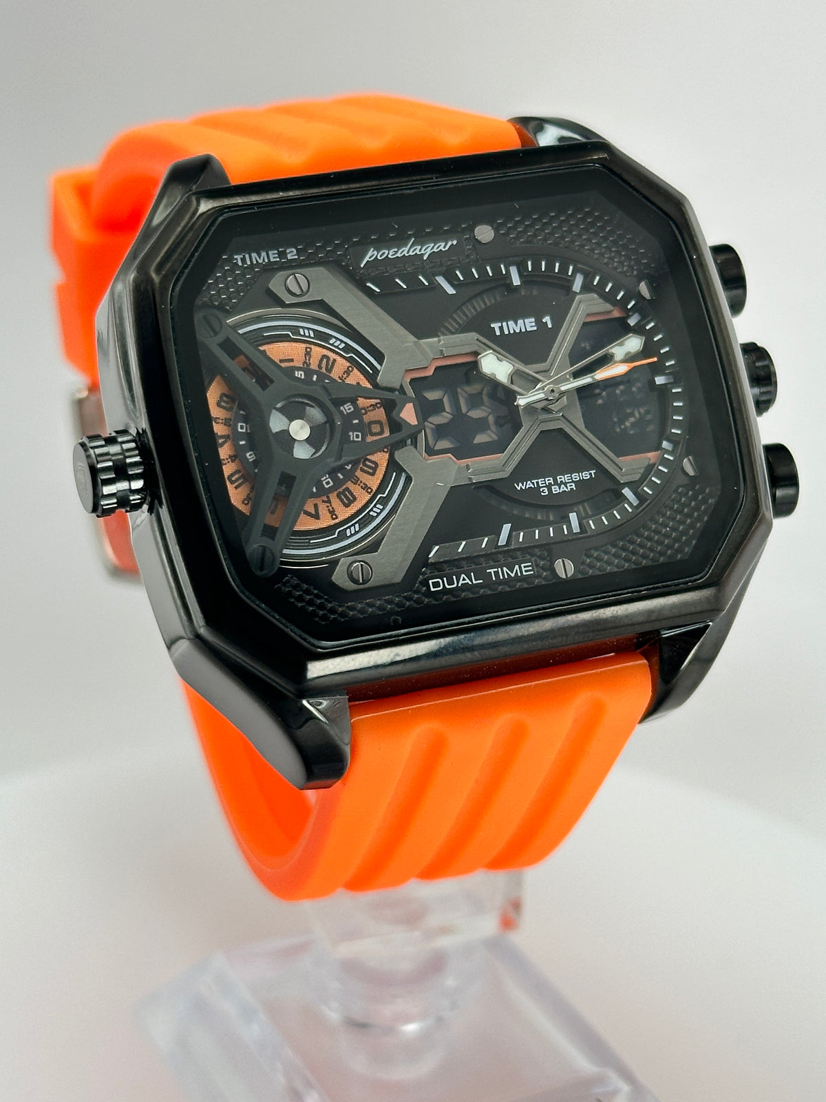 POEDAGAR E106 – Reloj Analógico-Digital Multifunción 47 mm