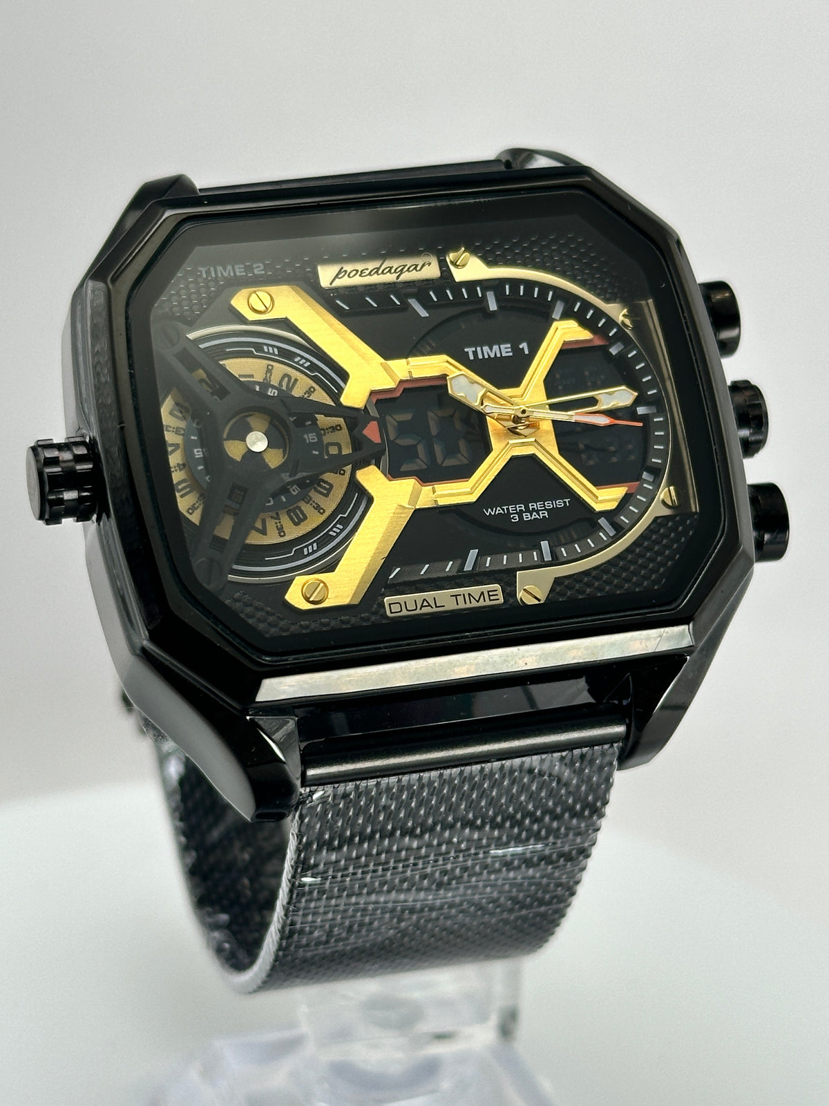 POEDAGAR E106 – Reloj Analógico-Digital Multifunción 47 mm