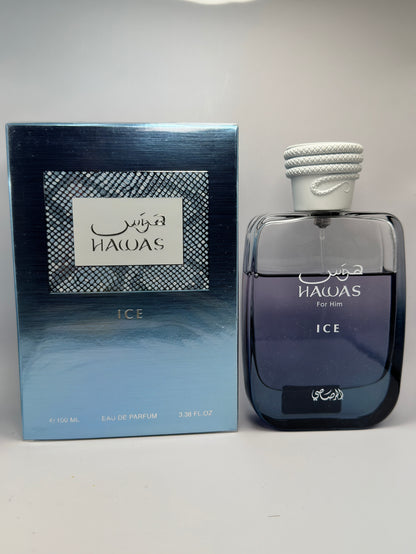 Rasasi Hawas Ice – Perfume árabe | 3 ml, 5 ml, 10 ml y 100 ml