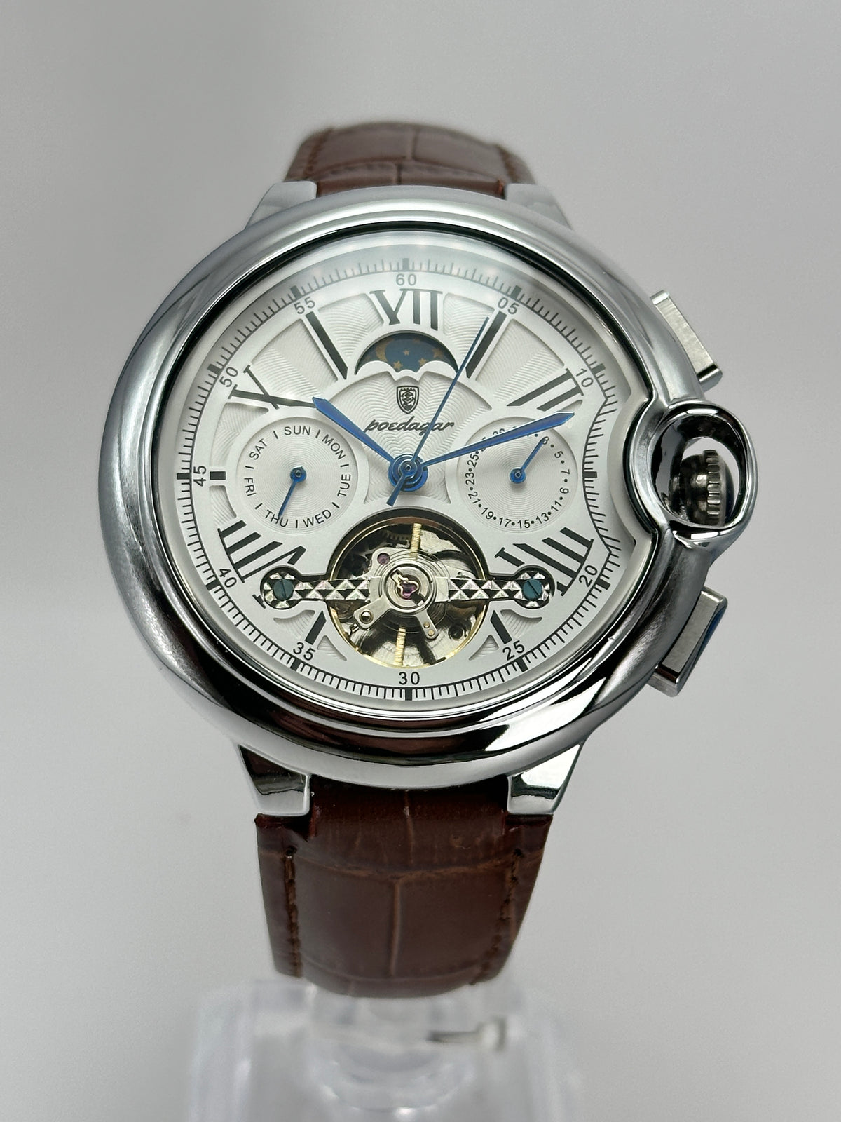 POEDAGAR 1413 – Reloj Automático Open Heart 49 mm
