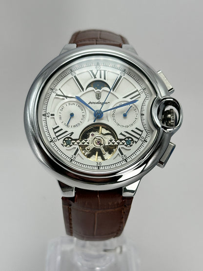 POEDAGAR 1413 – Reloj Automático Open Heart 49 mm