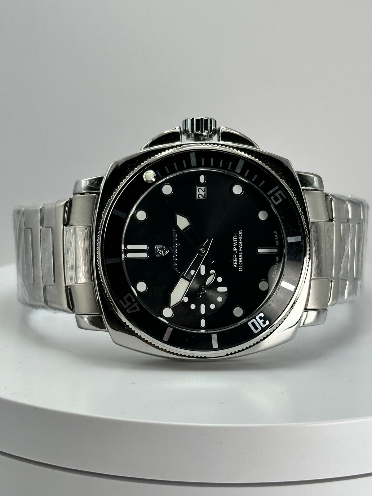 POEDAGAR 873 – Cuarzo estilo Diver 44 mm