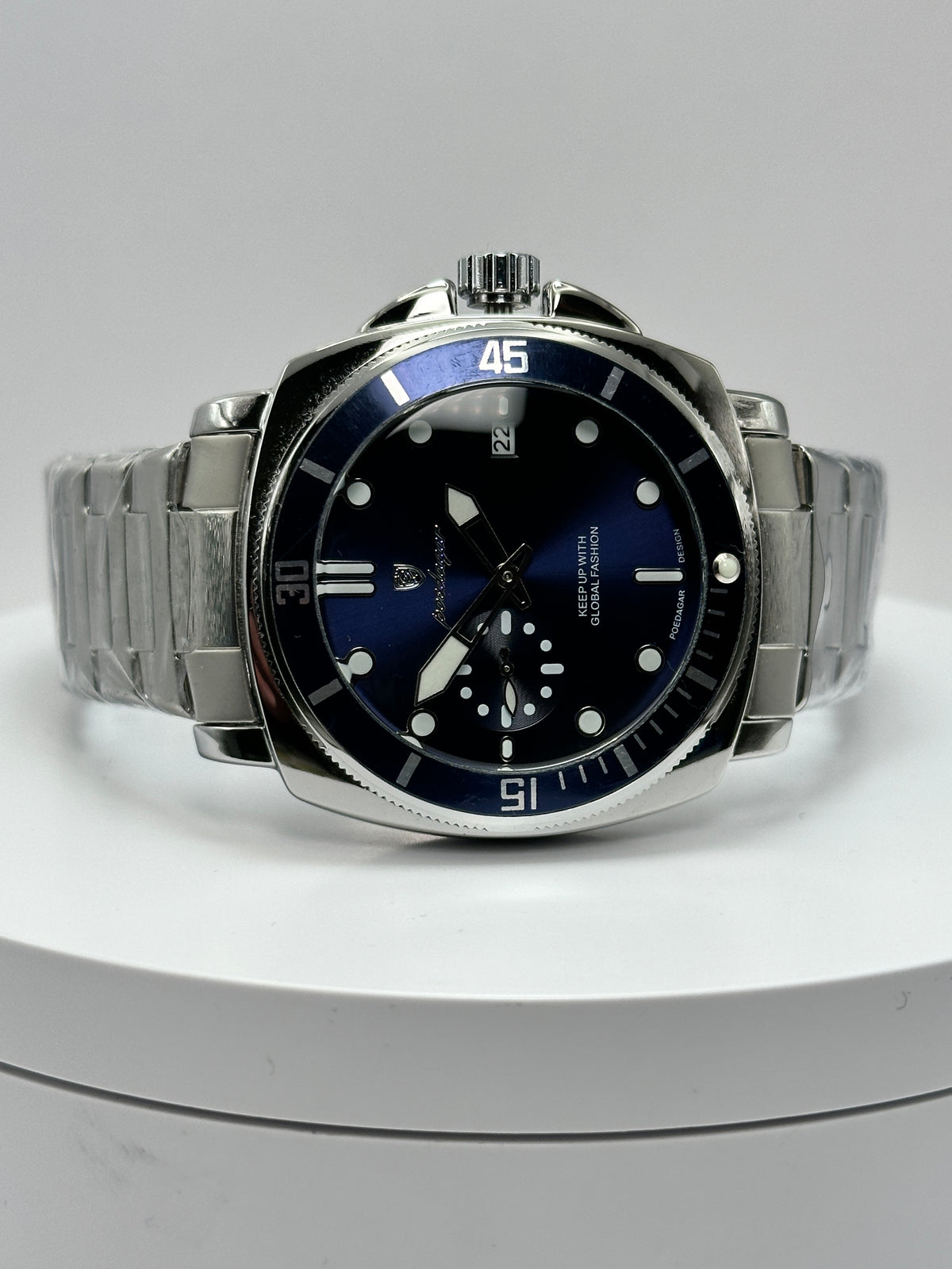 POEDAGAR 873 – Cuarzo estilo Diver 44 mm