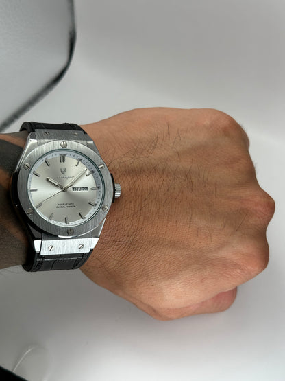 POEDAGAR 852 – Reloj de cuarzo Day-Date 41 mm